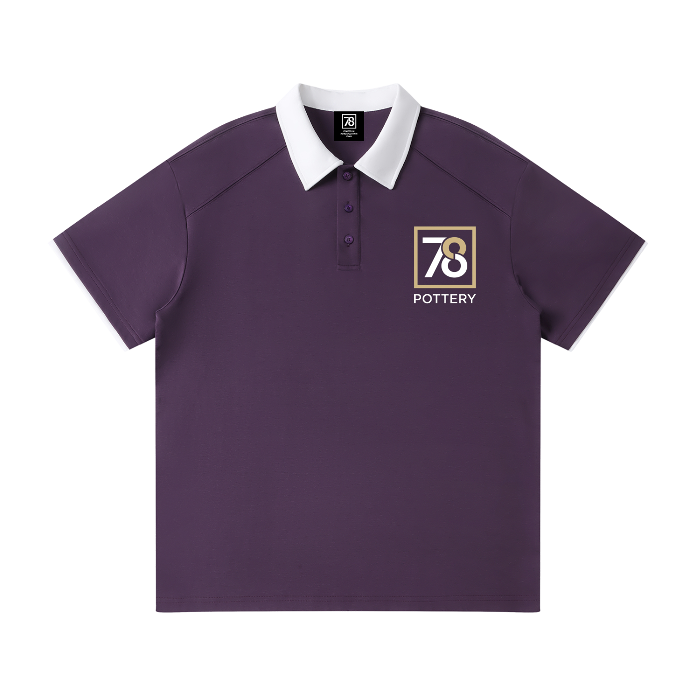 Aubergine Collared Polo Shirt