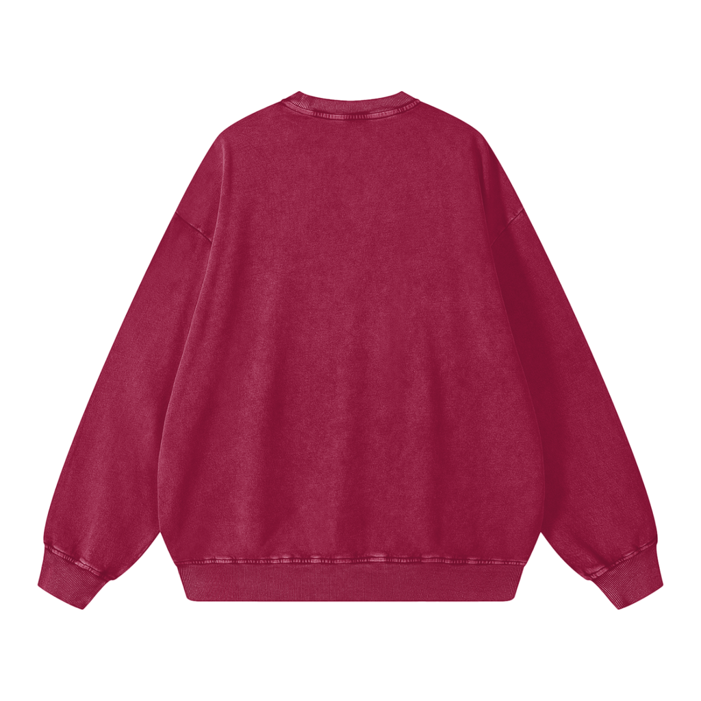 78 POTTERY Snow Washed Oversized Sweatshirt Cyclone Red Yellow