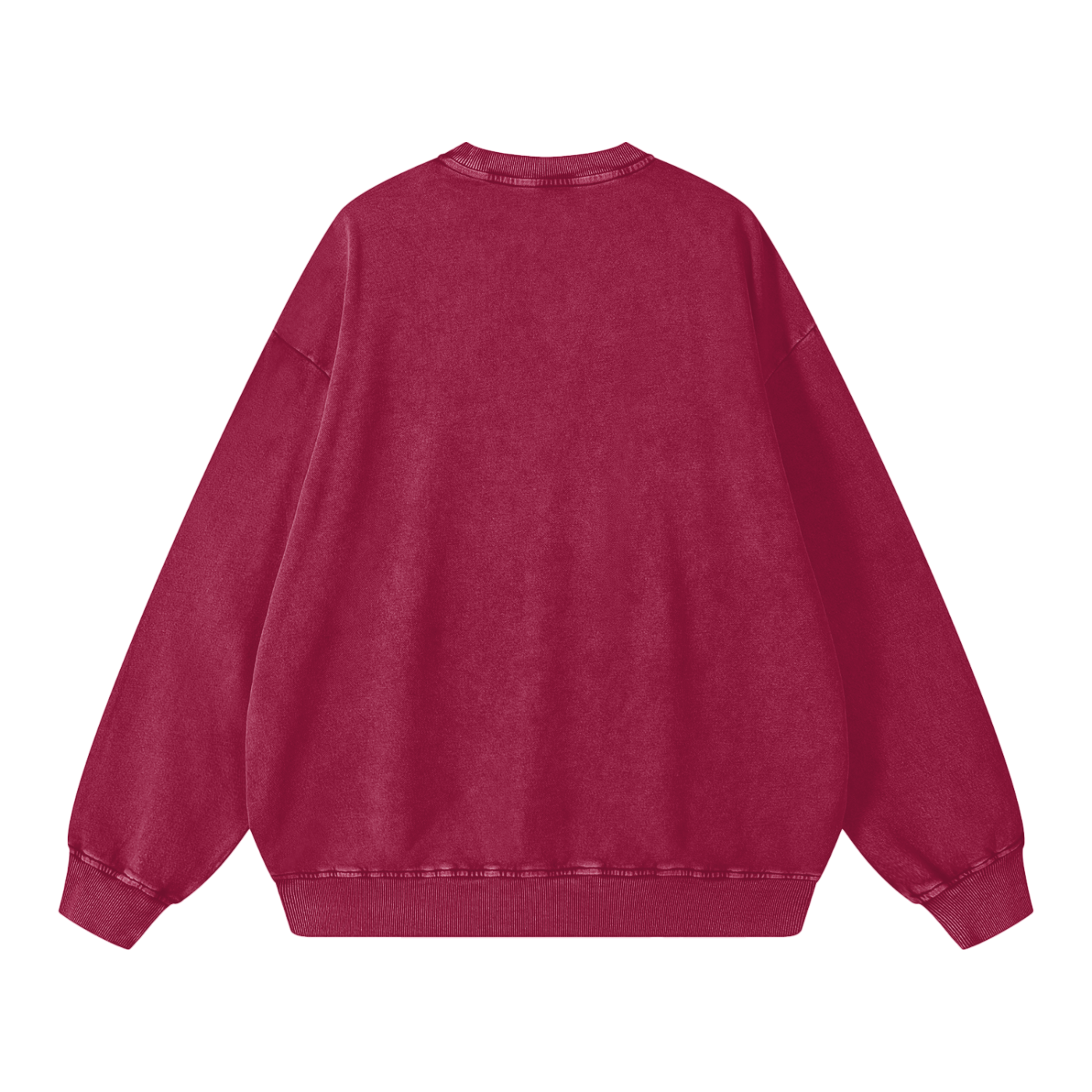 78 POTTERY Snow Washed Oversized Sweatshirt Cyclone Red Yellow