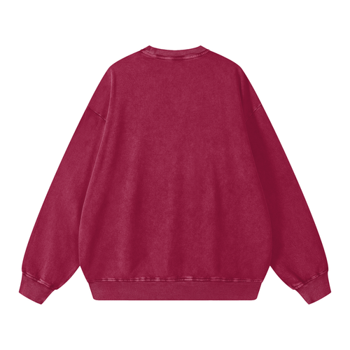78 POTTERY Snow Washed Oversized Sweatshirt Cyclone Red Yellow
