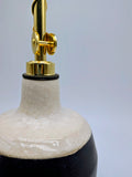 Crackle White and Black Oil or Liquor Pour Bottle
