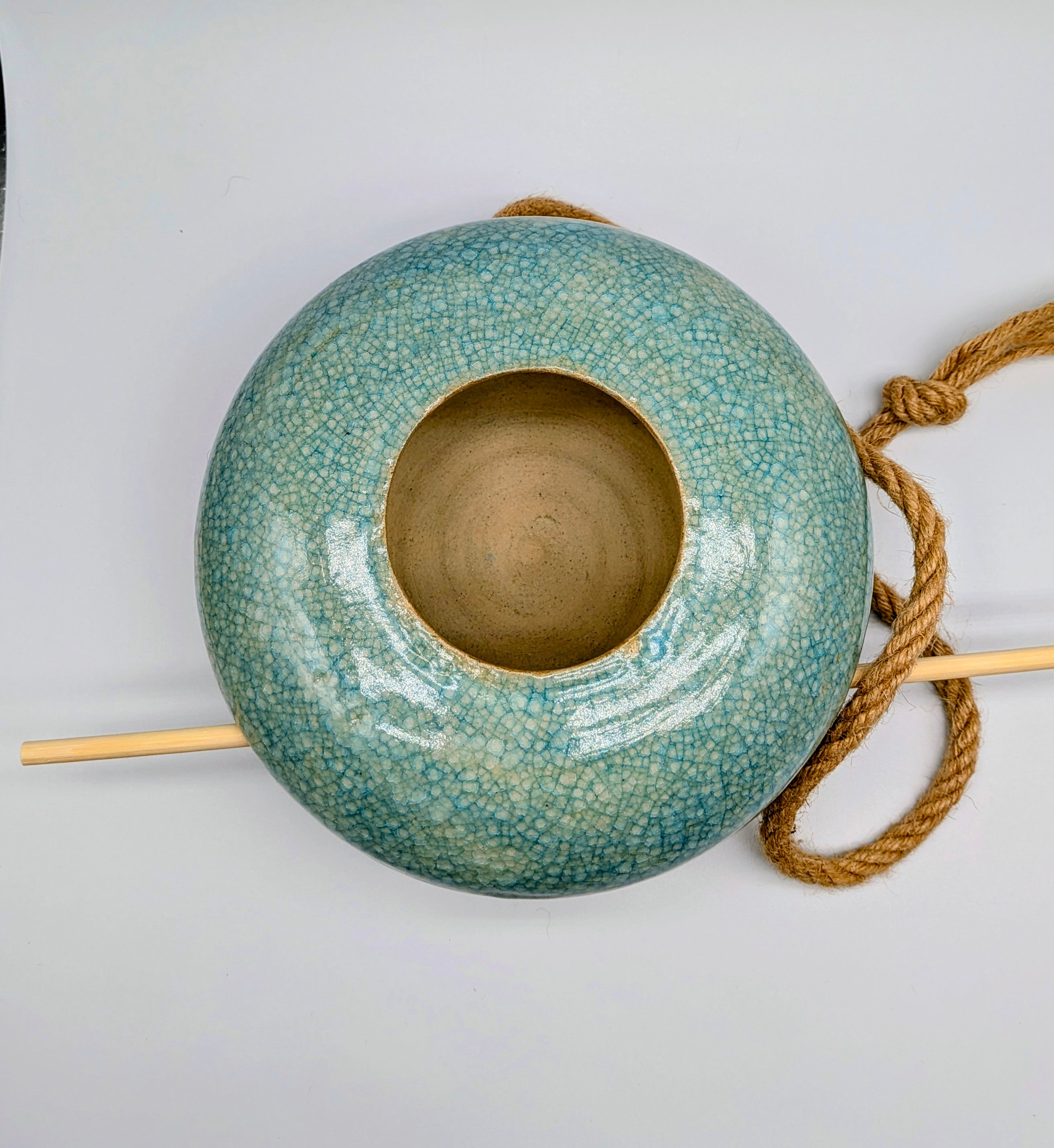 Modern Green Crackle Birdhouse