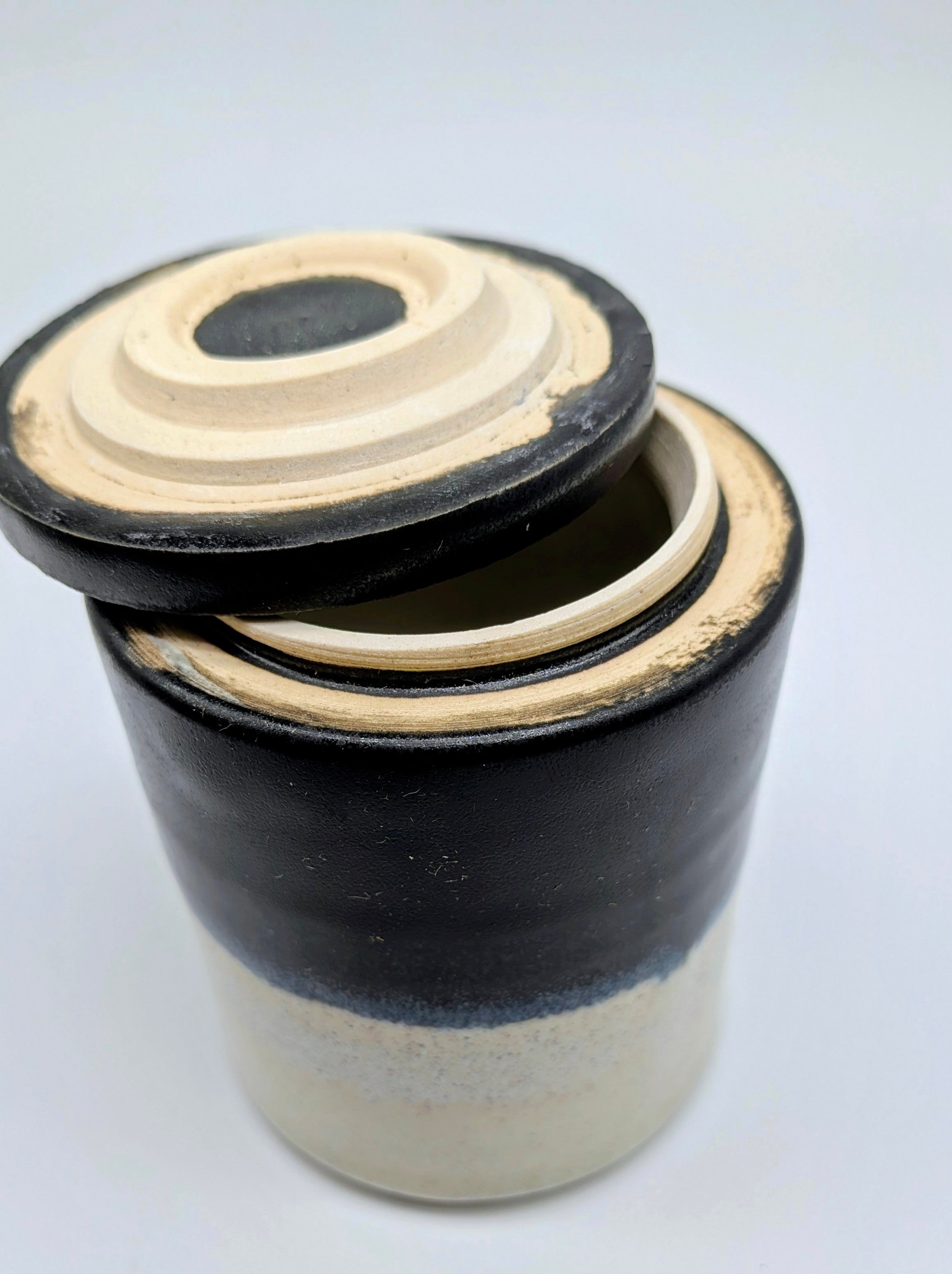 Black and White Match Jar
