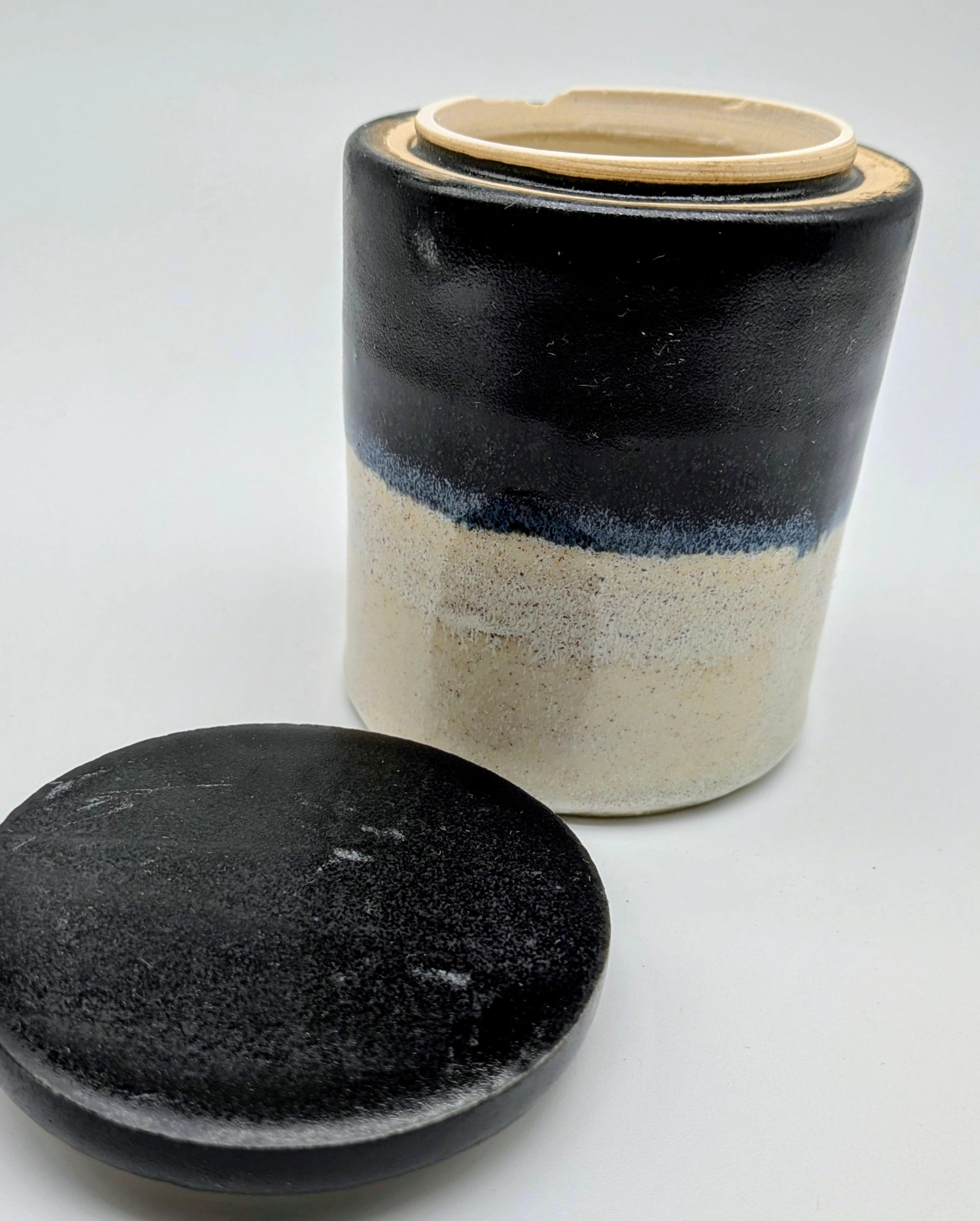 Black and White Match Jar
