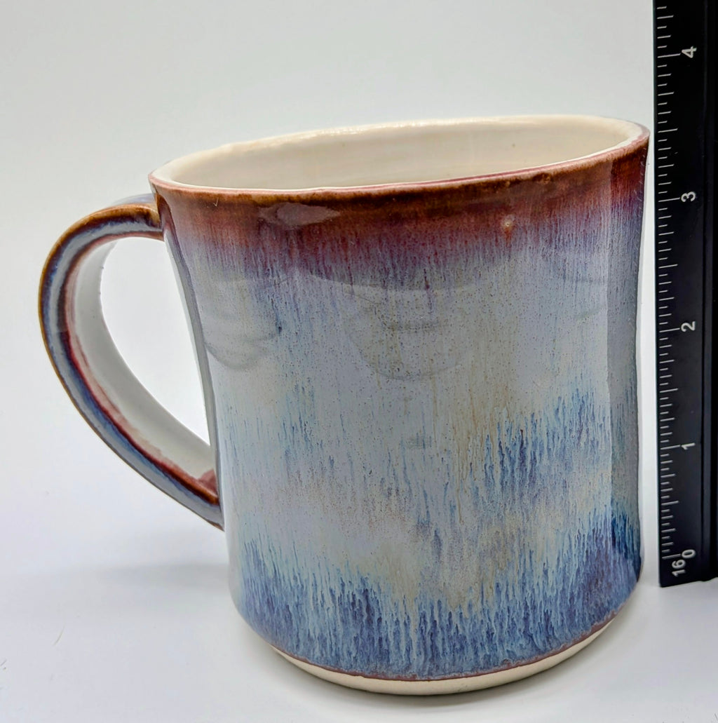 Stormy Porcelain Wheel Thrown Mug 10 Fl OZ