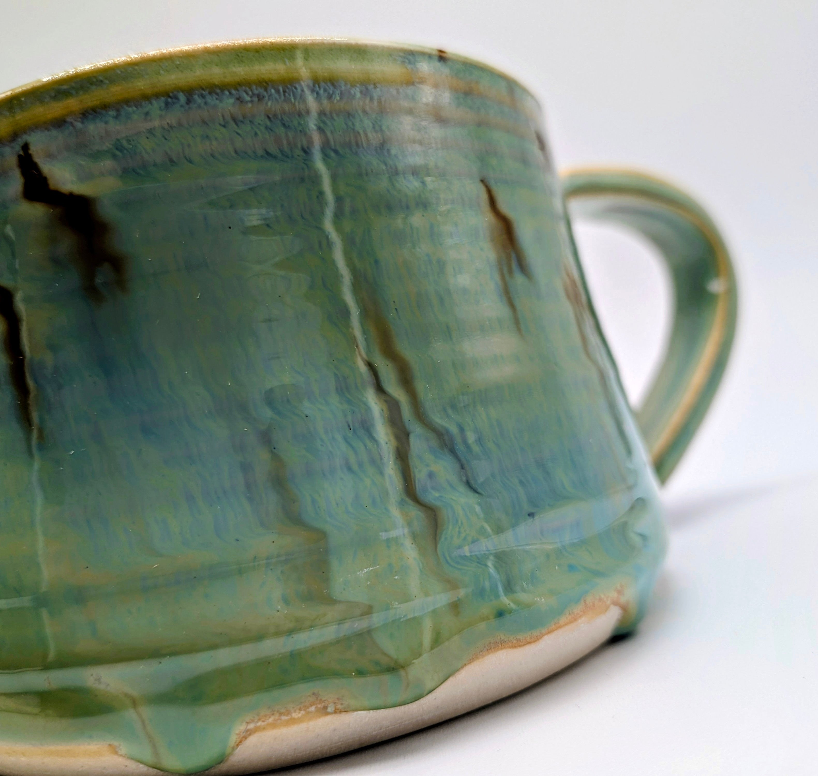 Lagoon Porcelain Wheel Thrown Mug 8 Fl OZ
