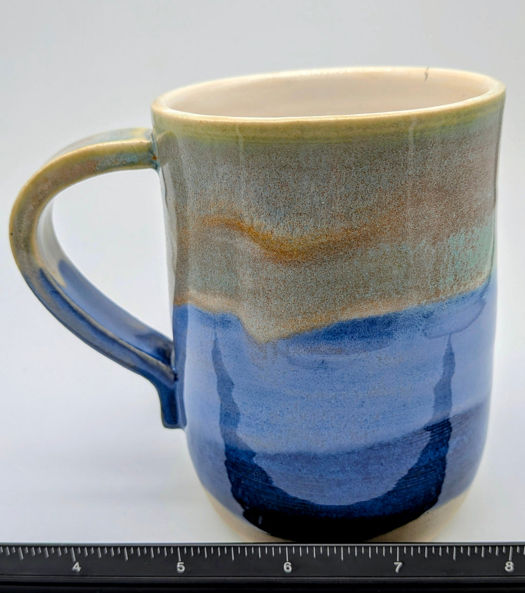 Trifecta Porcelain Wheel Thrown Coffee Tea Mug 10 Fl OZ