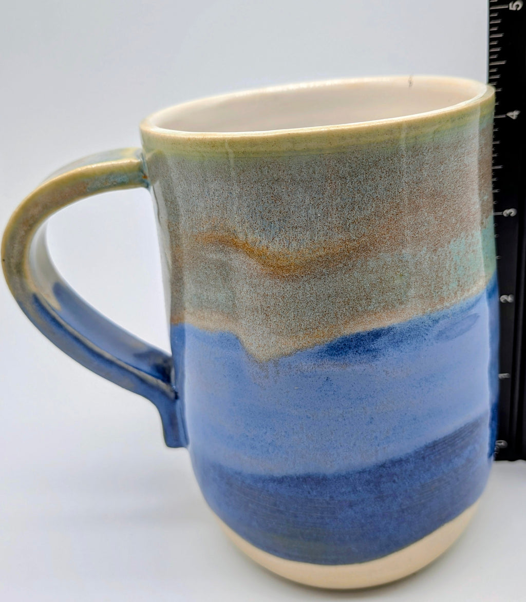 Trifecta Porcelain Wheel Thrown Coffee Tea Mug 10 Fl OZ