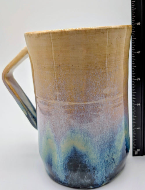 Beachfront Porcelain Wheel Thrown Coffee Tea Mug 10 Fl OZ