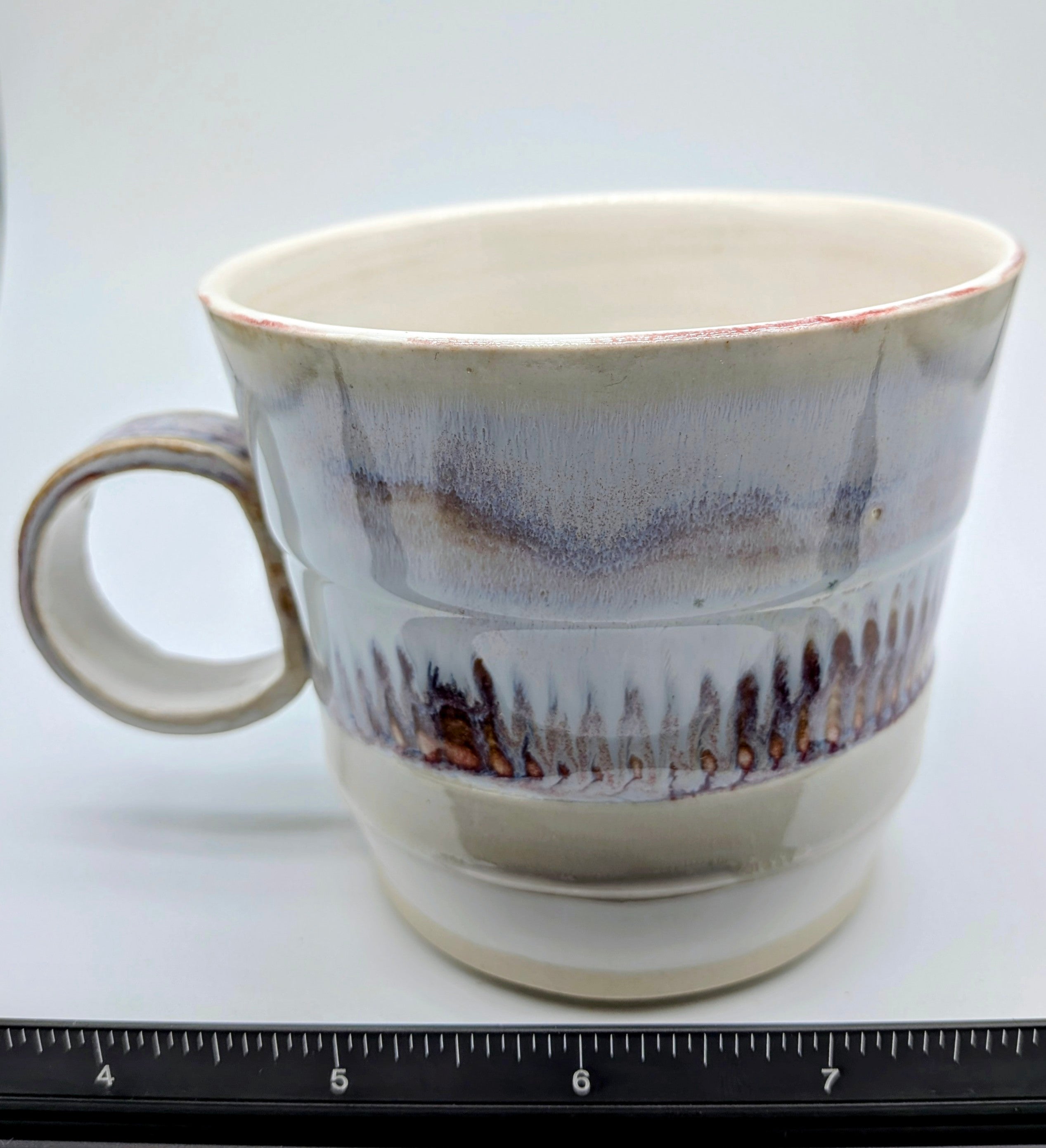Chattered Porcelain Wheel Thrown Coffee Tea Mug 9 Fl OZ