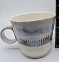 Chattered Porcelain Wheel Thrown Coffee Tea Mug 9 Fl OZ
