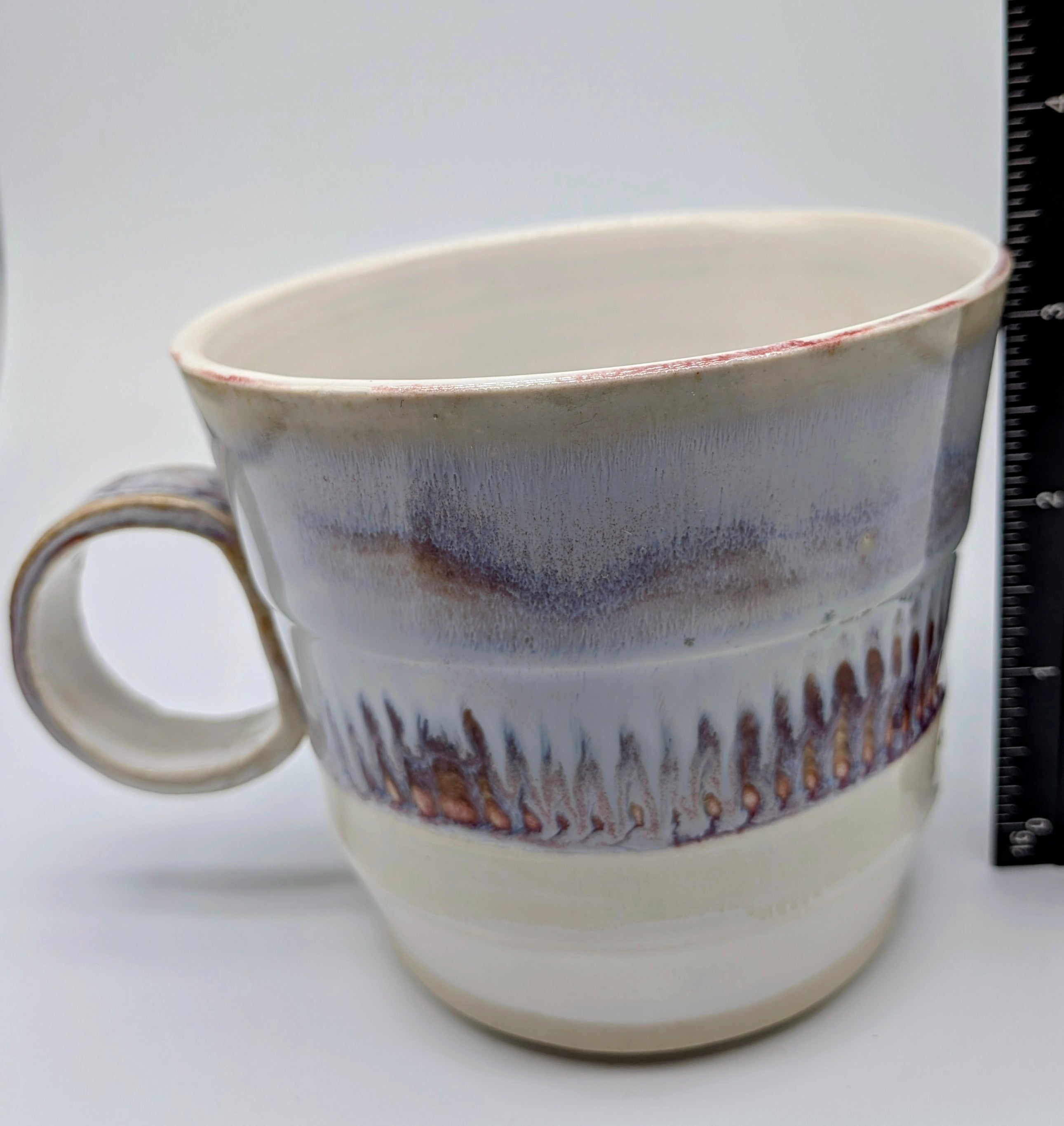 Chattered Porcelain Wheel Thrown Coffee Tea Mug 9 Fl OZ