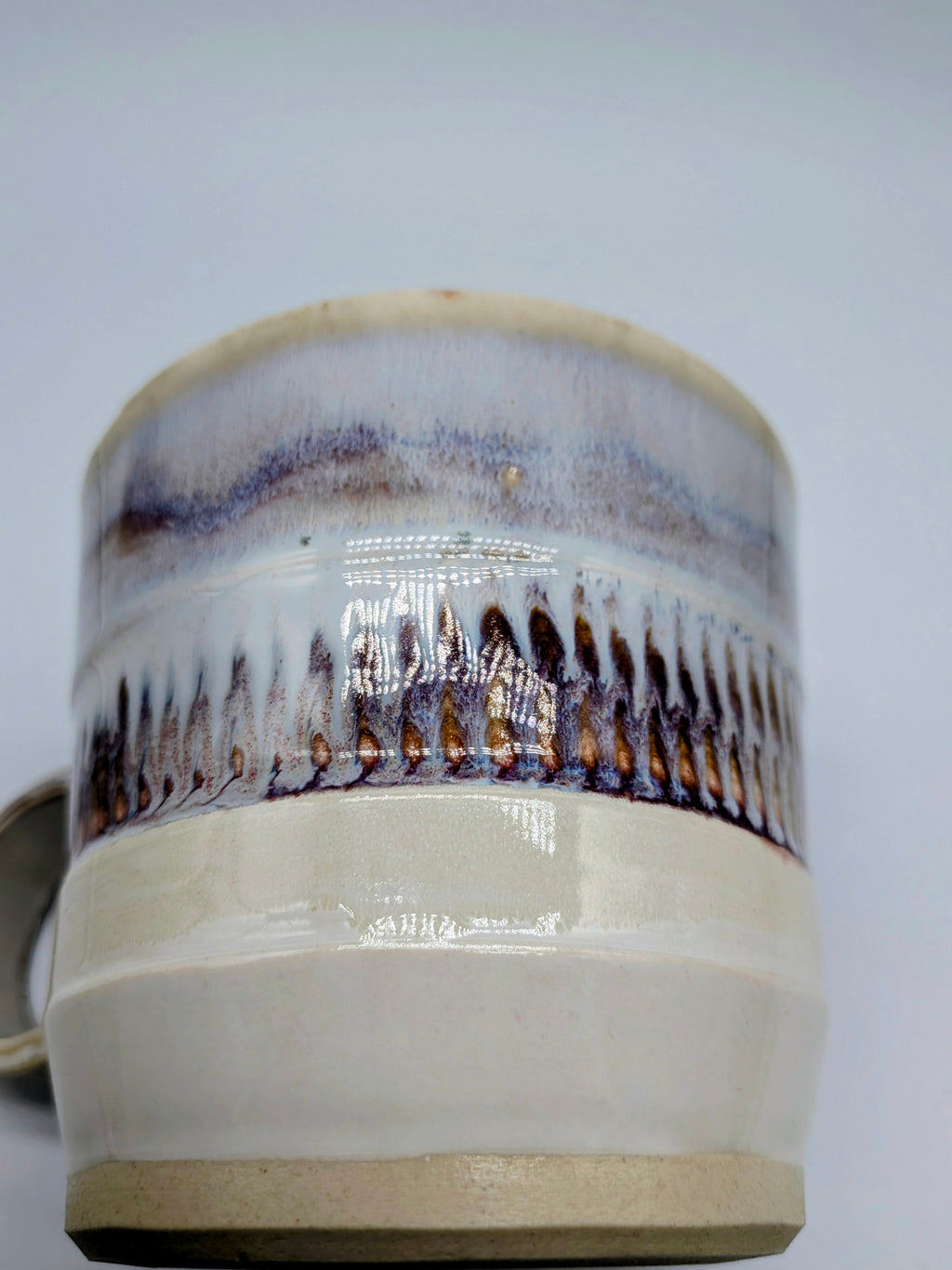 Chattered Porcelain Wheel Thrown Coffee Tea Mug 9 Fl OZ