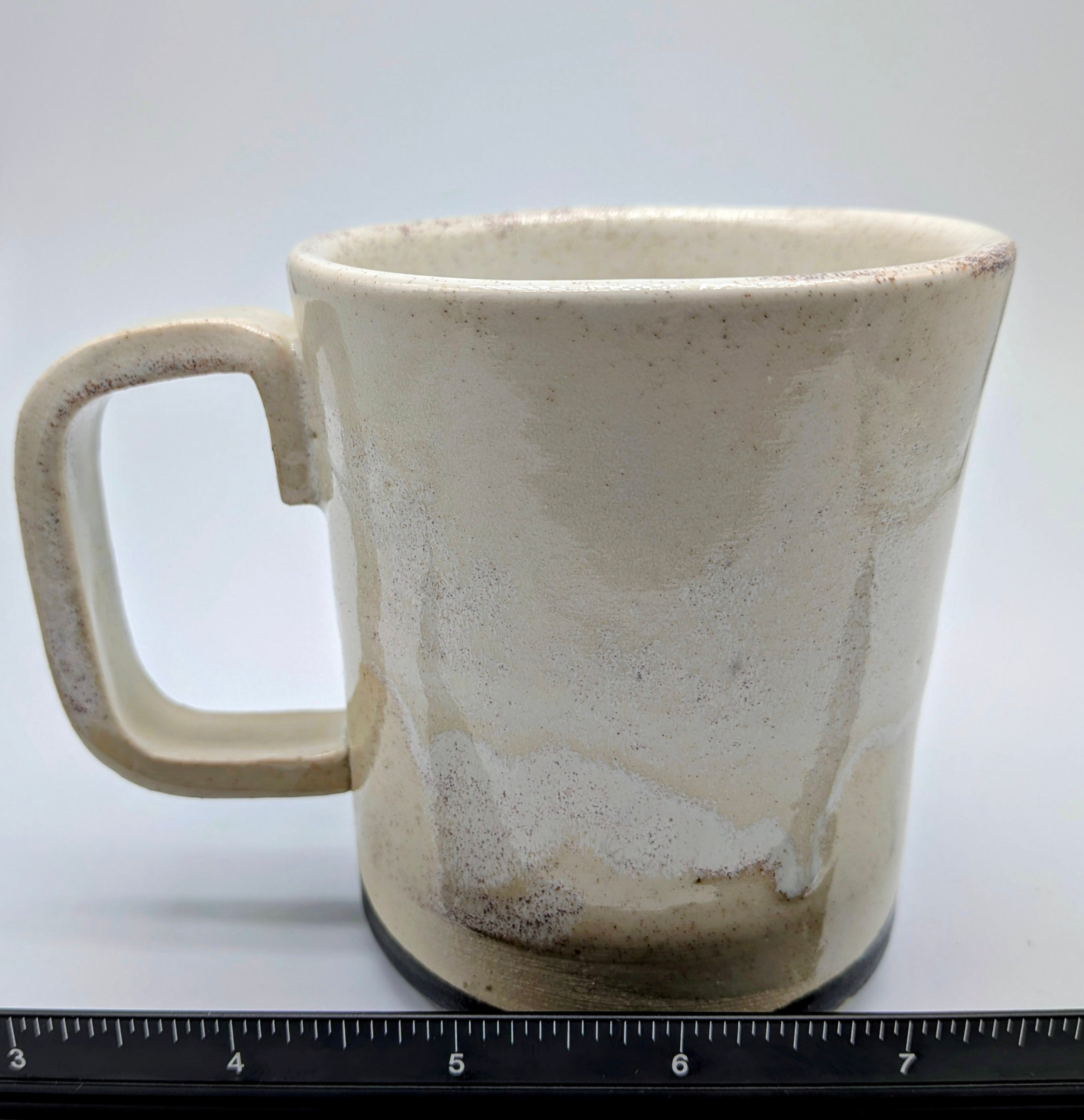 Sand Porcelain Wheel Thrown Coffee Tea Mug 10 Fl OZ