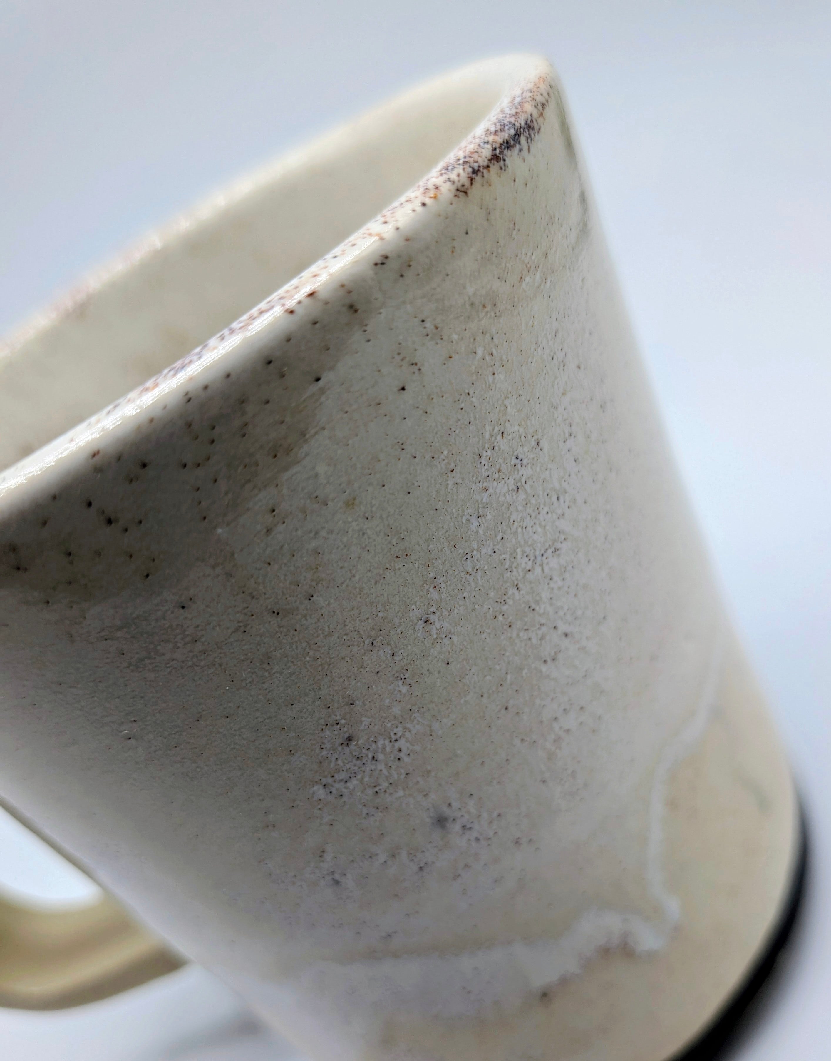 Sand Porcelain Wheel Thrown Coffee Tea Mug 10 Fl OZ