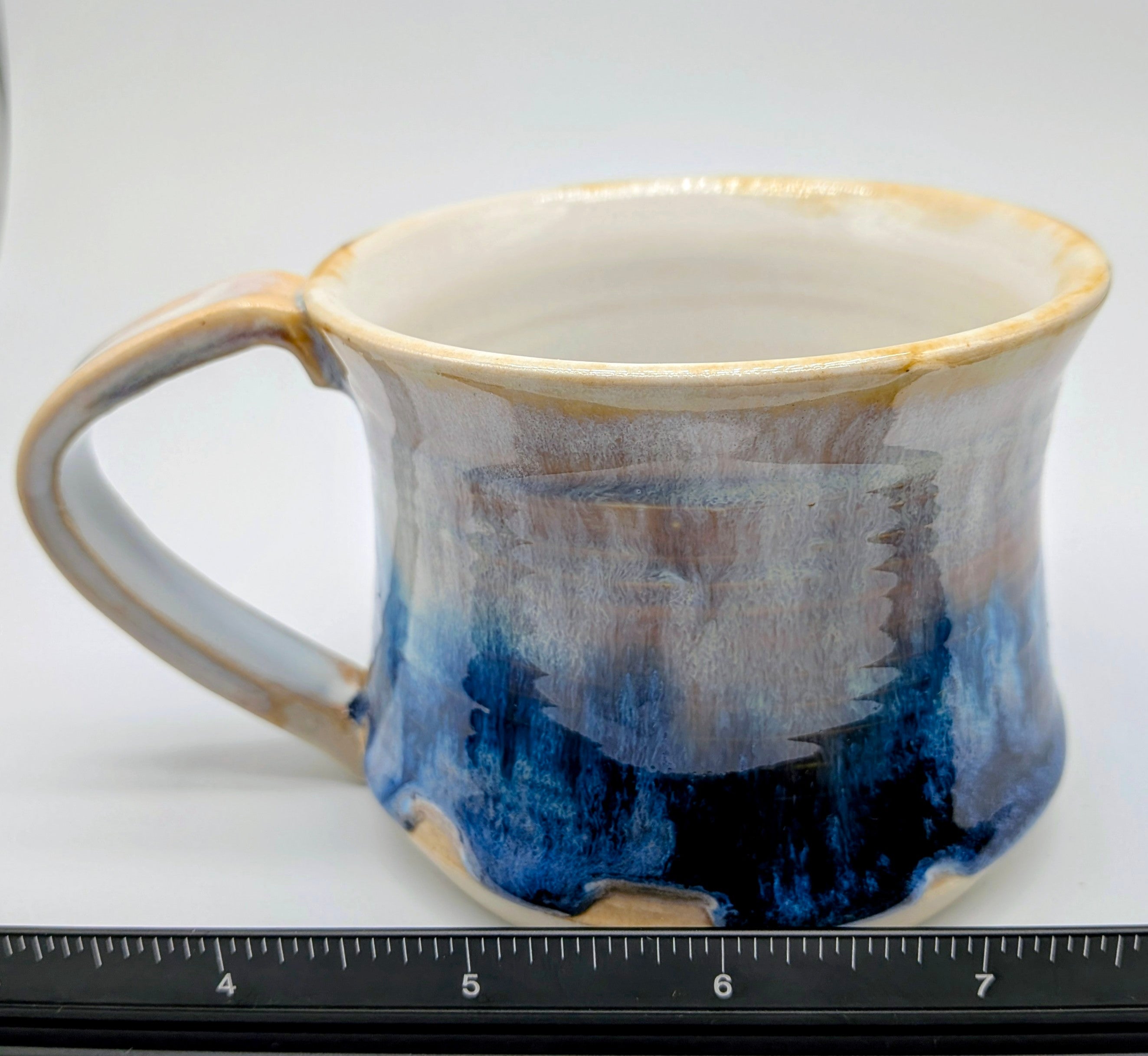 Coastal Porcelain Wheel Thrown Coffee Tea Mug 8 Fl OZ