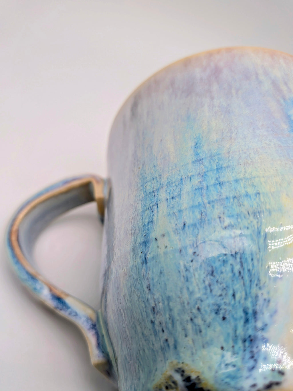Pastel Porcelain Wheel Thrown Coffee Tea Mug 10 fl oz