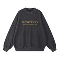 Black Gold 78 Pottery Snow Washed Oversized Sweatshirt Hawkeyes