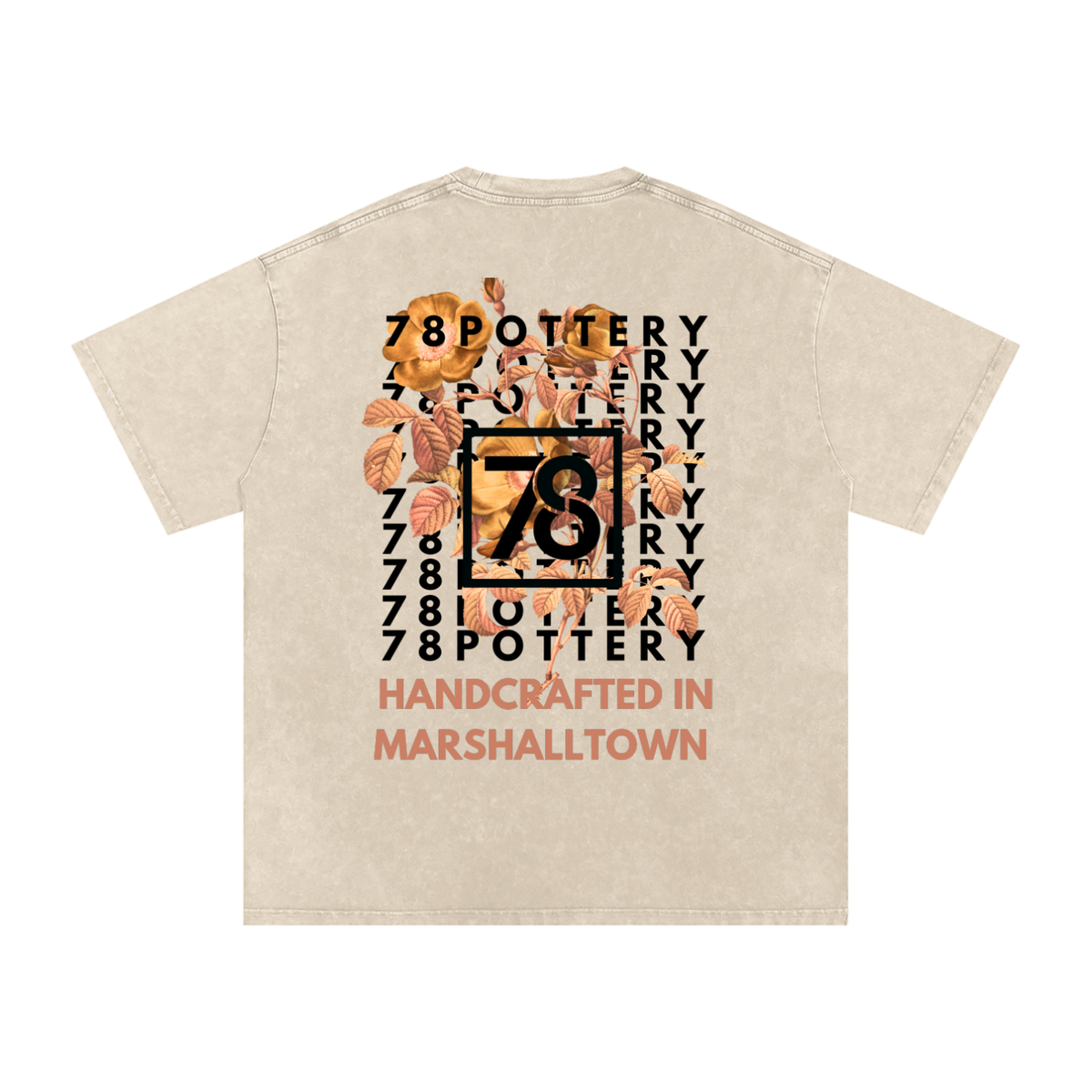 Peach and Petals Washed T-Shirt