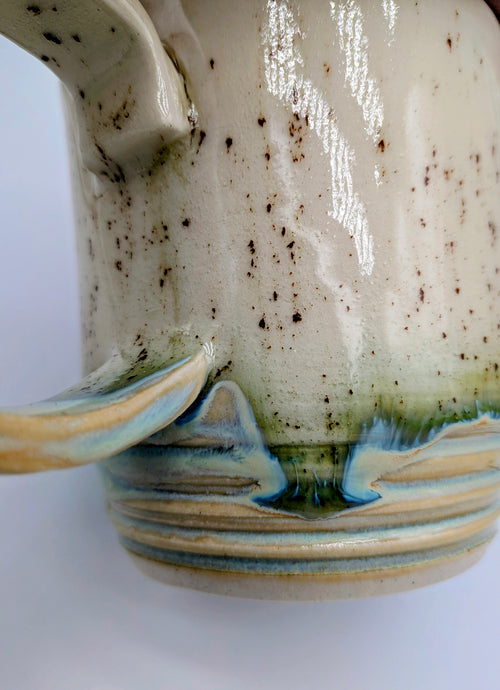 8 oz Speckled Moss Porclain Mug